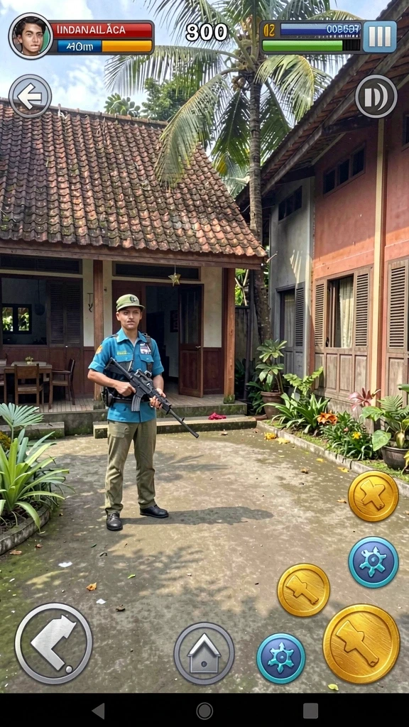 Tangkapan layar menampilkan karakter utama dalam aksi.