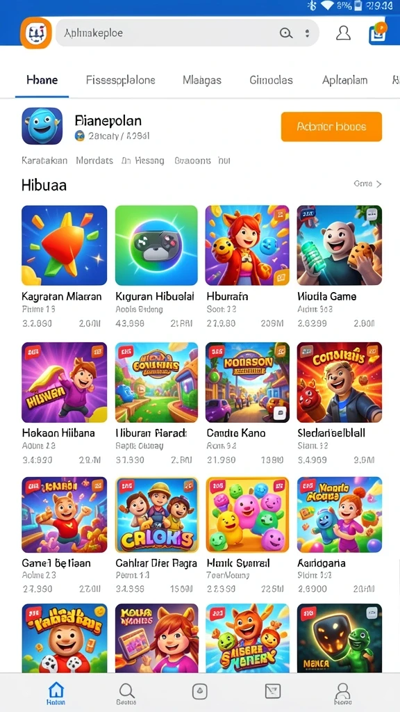 Tampilan permainan slot yang menarik dan berwarna-warni.