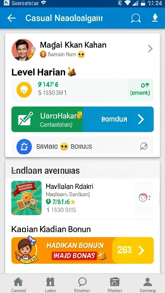 Tampilan awal game yang menarik dan penuh warna.
