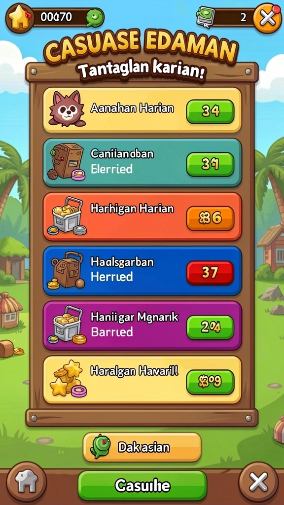 Berbagai karakter unik untuk dipilih.