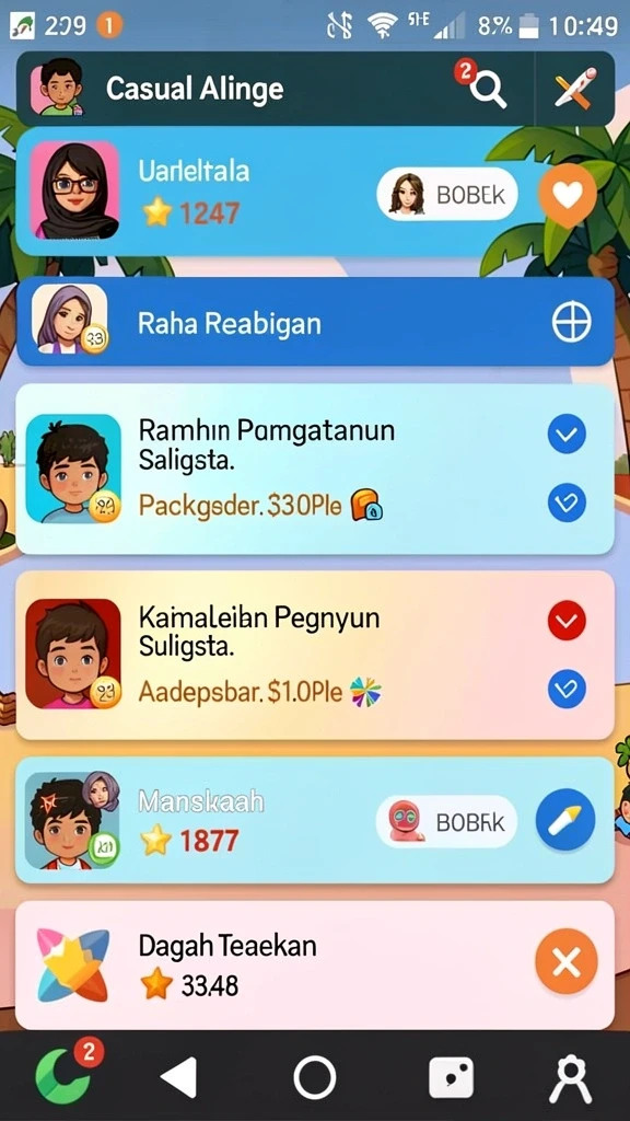Level teka-teki yang menantang dan bervariasi.