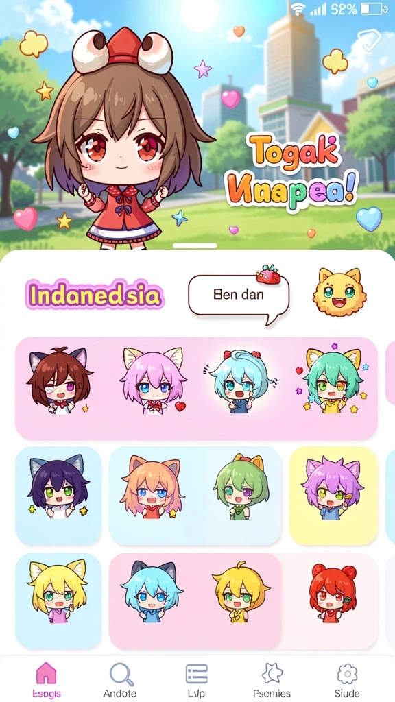 Karakter karakter unik yang dapat dipilih pemain.