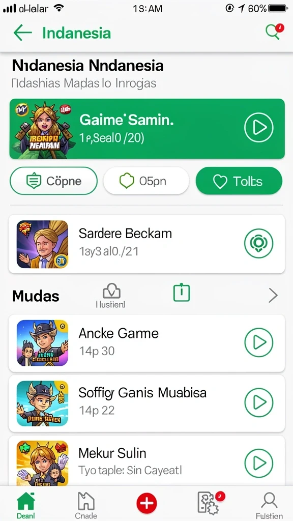 Beragam pilihan permainan judi online.